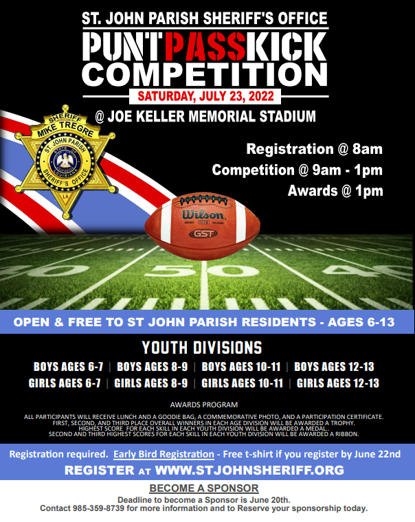 Punt Pass Kick Competition St. John Parish Sheriff's Office