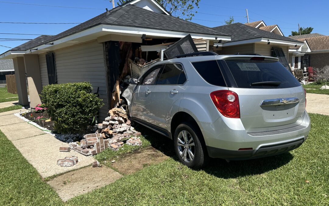 Four Males Arrested after Vehicle Crashes into House