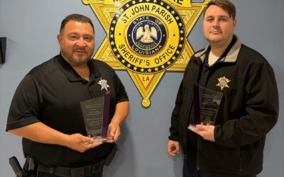 Two St. John Parish Sheriff’s Officers Receive Traffic Investigation Award